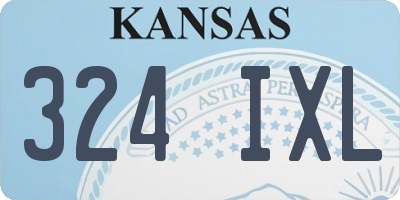 KS license plate 324IXL