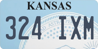 KS license plate 324IXM