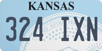 KS license plate 324IXN