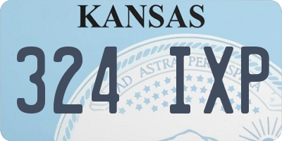 KS license plate 324IXP