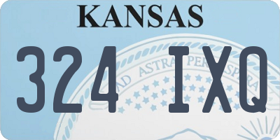 KS license plate 324IXQ