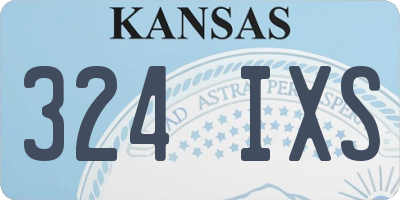 KS license plate 324IXS
