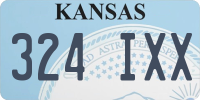 KS license plate 324IXX