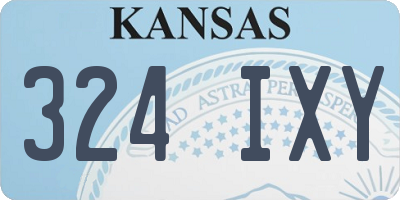 KS license plate 324IXY