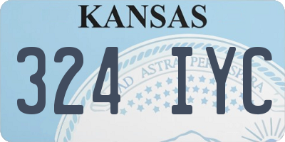 KS license plate 324IYC