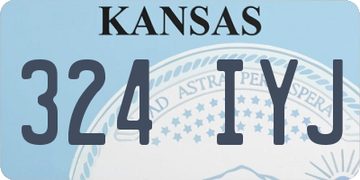 KS license plate 324IYJ