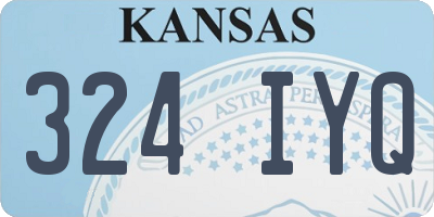 KS license plate 324IYQ