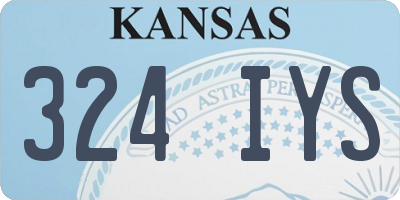 KS license plate 324IYS