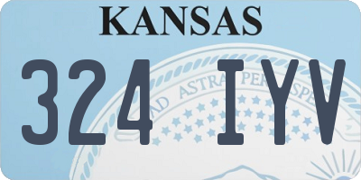 KS license plate 324IYV