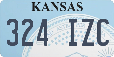 KS license plate 324IZC