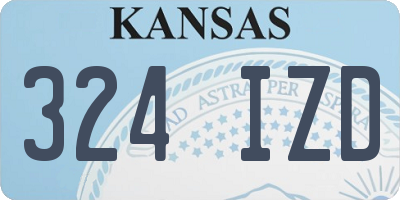 KS license plate 324IZD