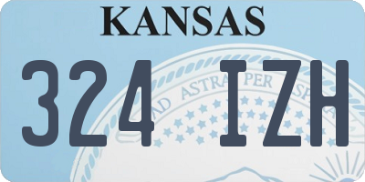 KS license plate 324IZH