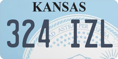 KS license plate 324IZL