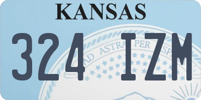 KS license plate 324IZM