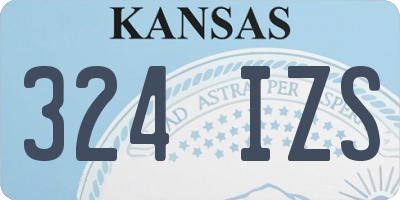 KS license plate 324IZS