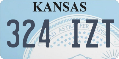 KS license plate 324IZT