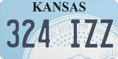 KS license plate 324IZZ