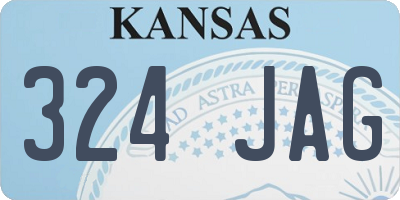 KS license plate 324JAG