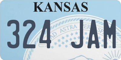 KS license plate 324JAM
