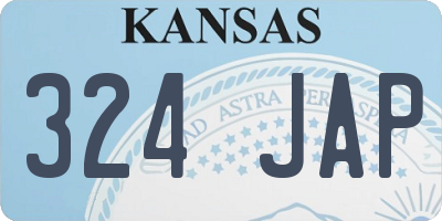 KS license plate 324JAP