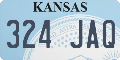 KS license plate 324JAQ