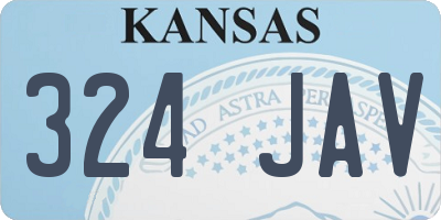 KS license plate 324JAV