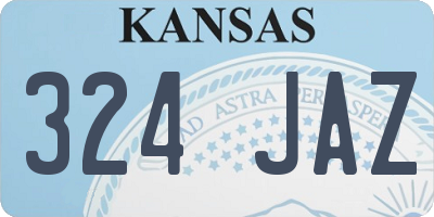 KS license plate 324JAZ