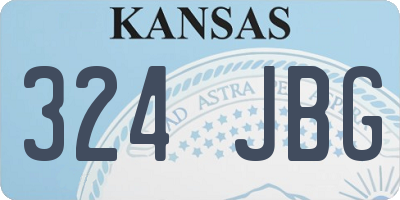 KS license plate 324JBG