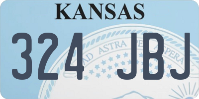 KS license plate 324JBJ