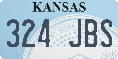 KS license plate 324JBS