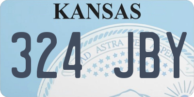 KS license plate 324JBY