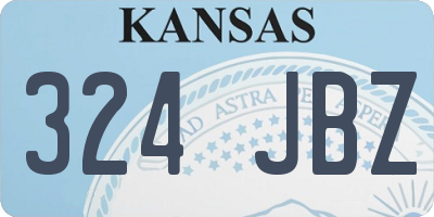 KS license plate 324JBZ