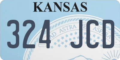 KS license plate 324JCD