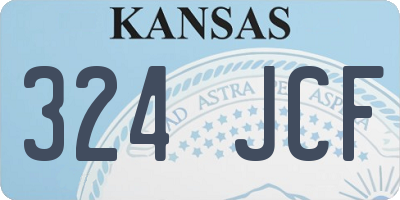 KS license plate 324JCF