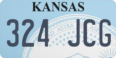 KS license plate 324JCG