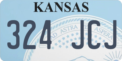 KS license plate 324JCJ