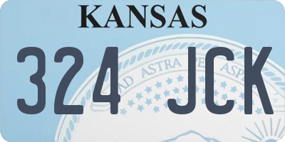 KS license plate 324JCK