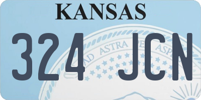KS license plate 324JCN