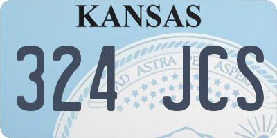 KS license plate 324JCS