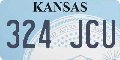 KS license plate 324JCU