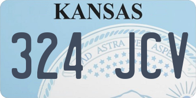 KS license plate 324JCV