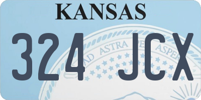 KS license plate 324JCX