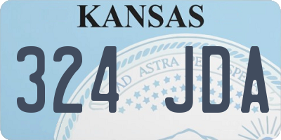 KS license plate 324JDA