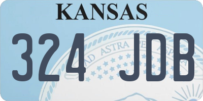 KS license plate 324JDB