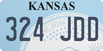 KS license plate 324JDD