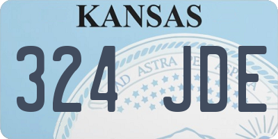 KS license plate 324JDE