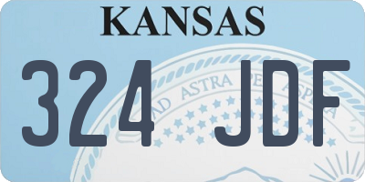 KS license plate 324JDF