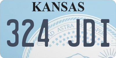 KS license plate 324JDI