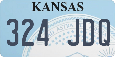 KS license plate 324JDQ