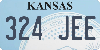 KS license plate 324JEE